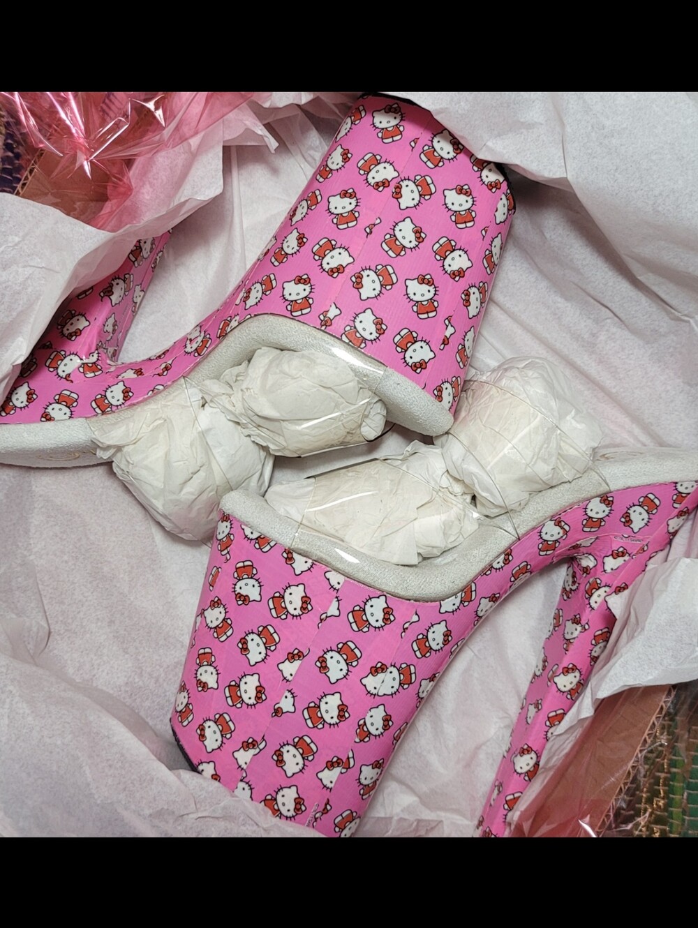 DIY Hello Kitty Duck Tape Duct Tape 8 inch Pleaser USA Dancer Pole Club Heels